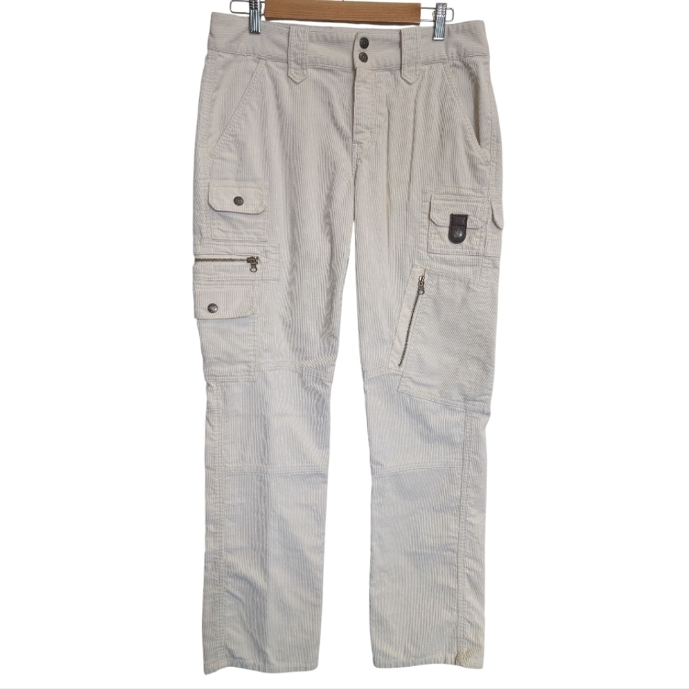 Lauren Ralph Lauren Corduroy Cargo Pants Beige Cream Utility